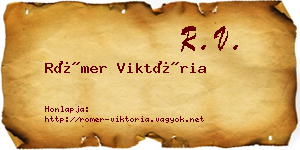 Römer Viktória névjegykártya